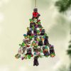 Affenpinscher-Christmas Tree Lights-Two Sided Christmas Plastic Hanging Ornament