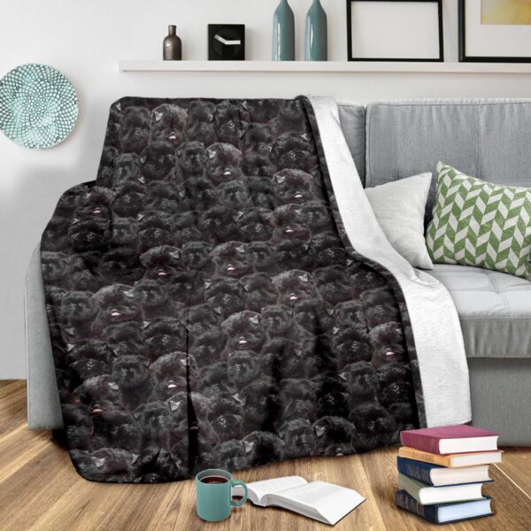 Affenpinscher Full Face  Fleece Throw Blanket – Sherpa Fleece Blanket – Gifts For Dog Lover