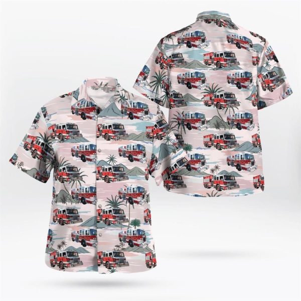 Akron, Ohio, New Franklin Fire Department Hawaiian Shirt – Gifts For Firefighters In New Franklin, OH