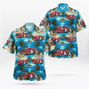 Alpha, NJ, Alpha Volunteer Fire Station 82 Hawaiian Shirt – Gifts For Firefighters In Alpha, NJ