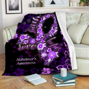 Alzheimer’s Flourish Fleece Throw Blanket - Sherpa Fleece Blanket - Weighted Blanket To Sleep