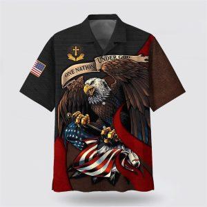 American Bald Eagle Flag Usa One Nation…
