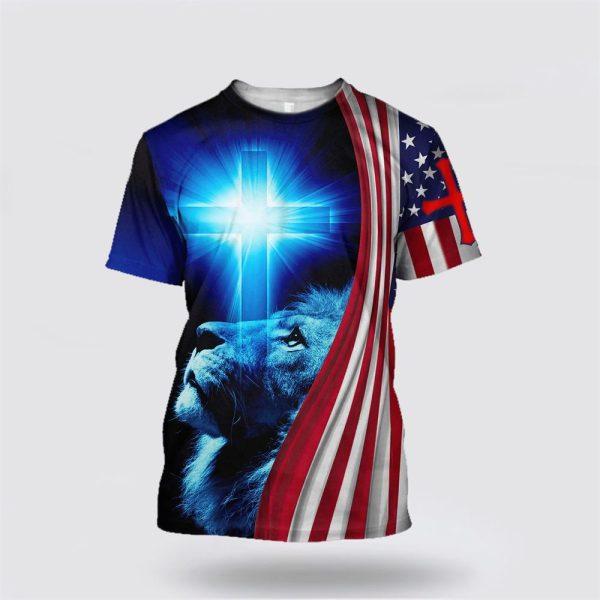 American By Birth Christian By The Grace Of God Jesus All Over Print All Over Print 3D T Shirt – Gifts For Christians