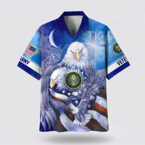 American Eagle US Army Veteran Hawaiian Shirt…