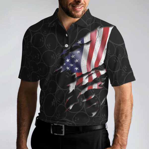 American Flag I Beat People With Three Fingers Bowling Polo Shirt – Bowling Men Polo Shirt – Gifts To Get For Your Dad – Father’s Day Shirt