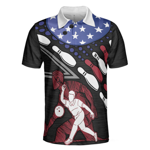 American Flag I Play Bowling Polo Shirt – Bowling Men Polo Shirt – Gifts To Get For Your Dad – Father’s Day Shirt