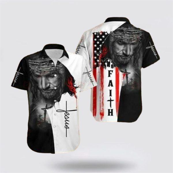 American Flags God Jesus Christian Cross Faith Gift Easter Day Hawaiian Shirt – Gifts For Christians
