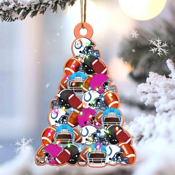 American Football Lovely Tree – Dog Memorial Gift – Christmas Plastic Hanging Ornament