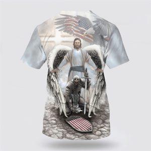 American Warrior Knee Before God Shirts One Nation Under God All Over Print All Over Print 3D T Shirt Gifts For Christians 2 nhspbb.jpg
