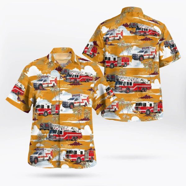 Amherst New Hampshire Amherst Fire Rescue Headquarters Station Hawaiian Shirt – Gifts For Firefighters In New Hampshire