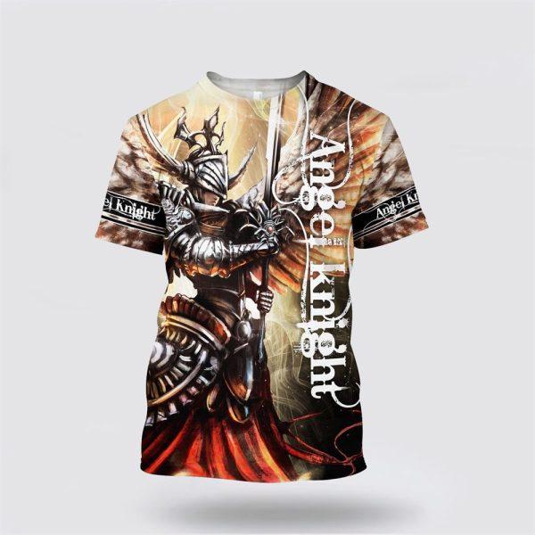 Angel Knight Templar Jesus All Over Print All Over Print 3D T Shirt – Gifts For Christians