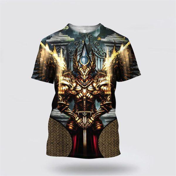 Angel Knights Templar Jesus All Over Print All Over Print 3D T Shirt – Gifts For Christians