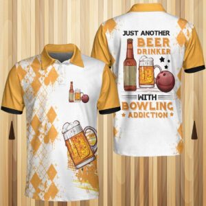 Argyle Pattern Beer Just Another Beer Drinker With Bowling Addiction Polo  Shirt - Bowling Men Polo Shirt - Gifts To Get For Your Dad - Father's Day  Shirt - Excoolent