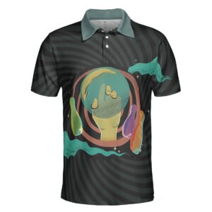 Artistic Bowling Transparent Short Sleeve Men Polo Shirt - Bowling Men Polo Shirt - Gifts To Get For Your Dad - Father's Day Shirt