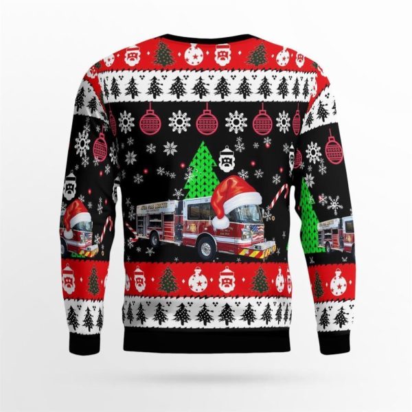 Aura Volunteer Fire Company No. 1, Monroeville, NJ Christmas AOP Ugly Sweater – Gifts For Firefighters In Monroeville, NJ