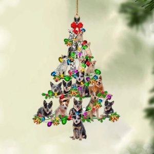 Australian Cattle Dog-Christmas Tree Lights-Two Sided Christmas…