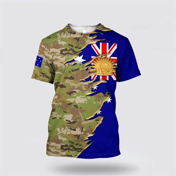 Australian Veteran Jesus All Over Print All Over Print 3D T Shirt – Gifts For Christians