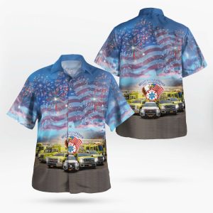 Baldwinsville New York Belgium Cold Springs Fire Department 4th Of July Hawaiian Shirt – Gifts For Firefighters In New York