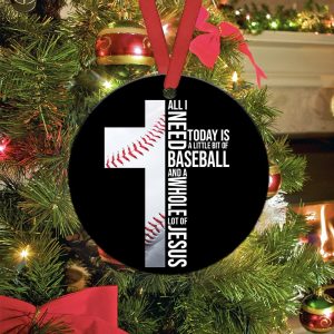 Baseball All I Need Faith - Christmas Decor - Christmas Ornaments