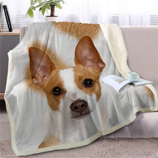 Basenji Face  Fleece Throw Blanket – Sherpa Fleece Blanket – Gifts For Dog Lover