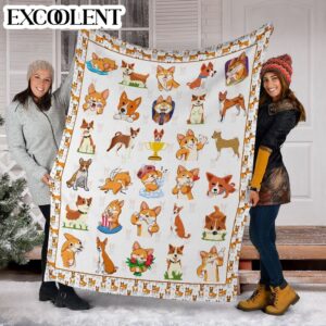 Basenji Fleece Throw Blanket - Sherpa Fleece Blanket - Gifts For Dog Lover