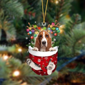 Basset Hound-In Christmas Pocket Two Sides Christmas…