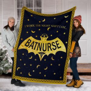 Batnurse Fleece Throw Blanket - Sherpa Throw Blanket - Soft And Cozy Blanket