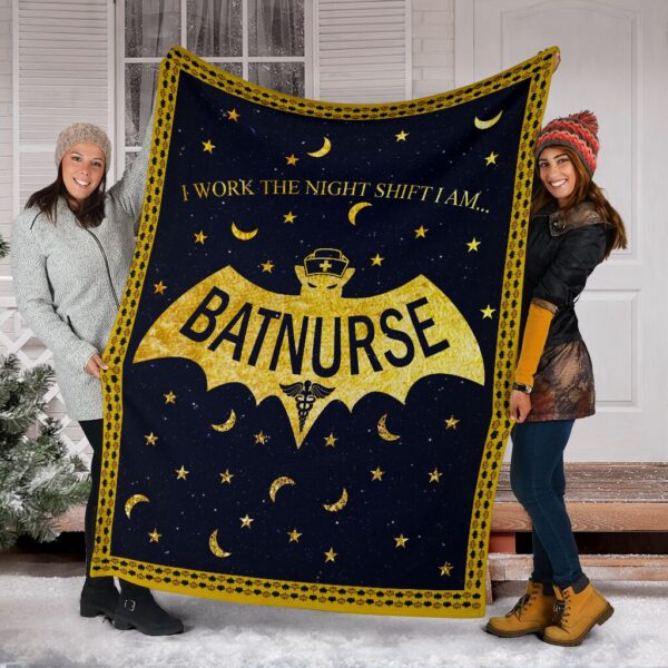 Batnurse Fleece Throw Blanket – Sherpa Throw Blanket – Soft And Cozy Blanket