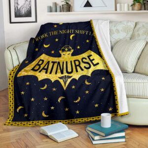 Batnurse Fleece Throw Blanket - Sherpa Throw Blanket - Soft And Cozy Blanket