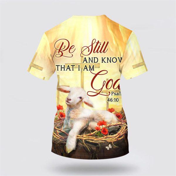 Be Still And Know That I Am God Sheep All Over Print 3D T Shirt – Gifts For Christians