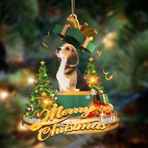 Beagle-Christmas Gifts&Dogs Hanging Christmas Plastic Hanging Ornament
