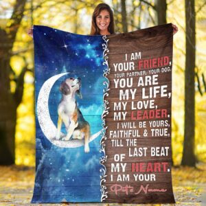 Beagle Is Your Friend  Fleece Throw Blanket - Sherpa Fleece Blanket - Gifts For Dog Lover