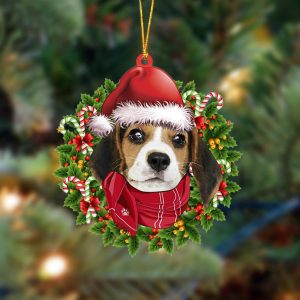 Beagle Xmas Bandana Hanging Christmas Plastic Hanging…