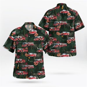 Bedford Hills, NY, Bedford Hills FD Hawaiian Shirt – Gifts For Firefighters In Westchester County, NY