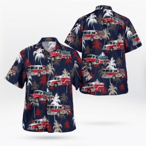 Bedford New York Banksville Independent Fire Company Hawaiian Shirt – Gifts For Firefighters In New York