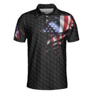 Beer Frame Bowling With American Flag Men Polo Shirt - Bowling Men Polo Shirt - Gifts To Get For Your Dad - Father's Day Shirt