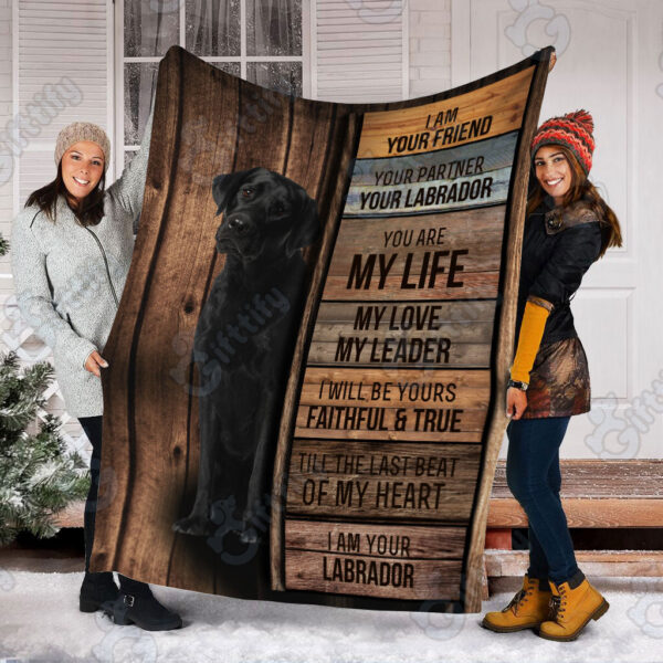 Black Labrador Retriever Fleece Throw Blanket – Sherpa Fleece Blanket – Gifts For Dog Lover