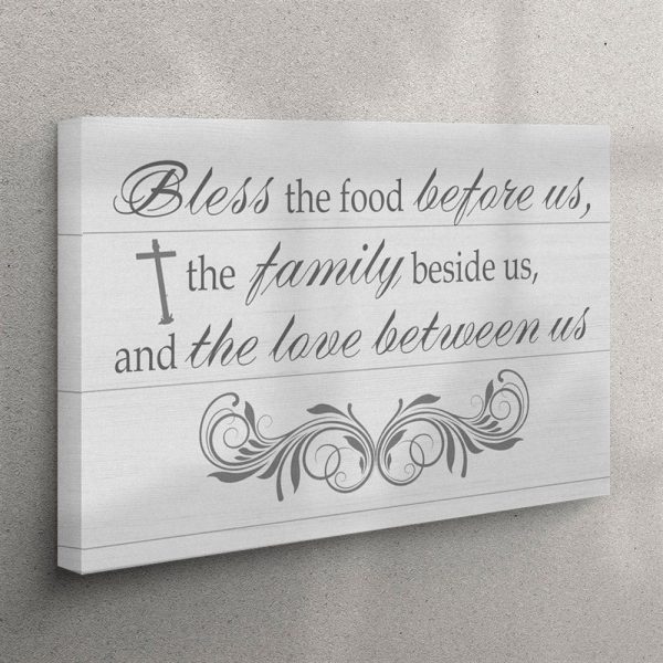 Bless The Food Before Us Canvas Wall Art – Christian Wall Art – Christian Wall Art Canvas
