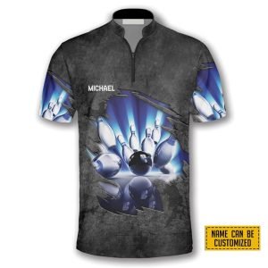 Blue Pins Grey Grunge Pattern Bowling Personalized Names And Team Jersey Shirt Gift For Bowling Enthusiasts 3 hhiuvv.jpg