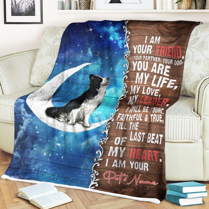 Bolder Collie Is Your Friend  Fleece Throw Blanket – Sherpa Fleece Blanket – Gifts For Dog Lover