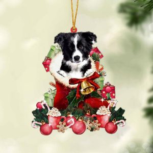 Border Collie-Red Boot Hanging Christmas Plastic Hanging…