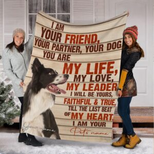 Border Collie - Your Friend Your Partner Blanket - Gift For Dog Loverrs - Memorial Sherpa Blanket, Fleece Blanket