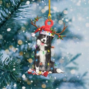 Border Collie Christmas Shape Orament – Dog…