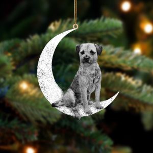 Border Terrier-Sit On The Moon-Two Sided Christmas…
