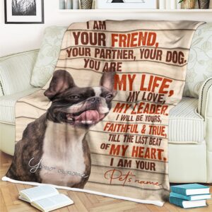 Boston Terrier Fleece Throw Blanket - Pendleton Sherpa Fleece Blanket - Gifts For Dog Lover