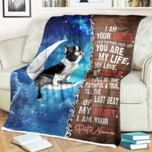 Boston Terrier Is Your Friend  Fleece Throw Blanket - Pendleton Sherpa Fleece Blanket - Gifts For Dog Lover