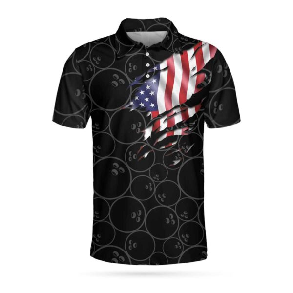 Bowling American Flag Men’s Polo Shirts – Gifts For Young Adults