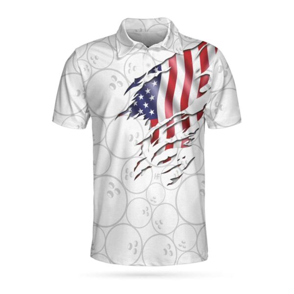 Bowling American Flag White Background Women’s Short Sleeve Polo Shirts – Gifts For Young Adults