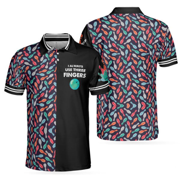 Bowling Ball Pattern I Always Use Three Fingers Polo Shirt – Bowling Men Polo Shirt – Gifts To Get For Your Dad – Father’s Day Shirt