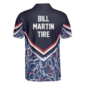 Bowling Bill Martin Tire Seamless Pattern Men Polo Shirt - Bowling Men Polo Shirt - Gifts To Get For Your Dad - Father's Day Shirt